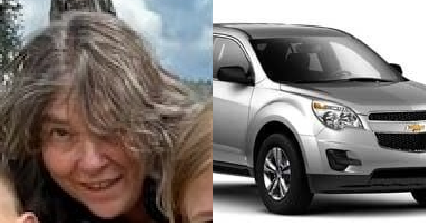 <who> Photo Credit: BC RCMP </who> Sheila Sanders and a stock image of the vehicle she may be driving.
